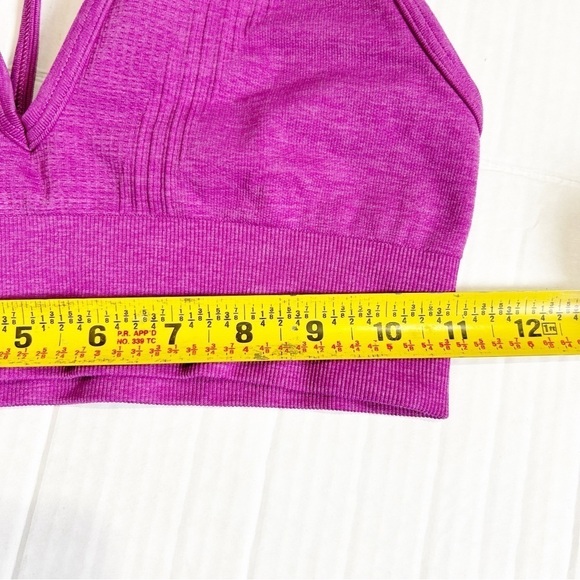 Lululemon Seamlessly Plunge Bra Size 4 Heathered Ultra Violet Purple - Picture 12 of 12